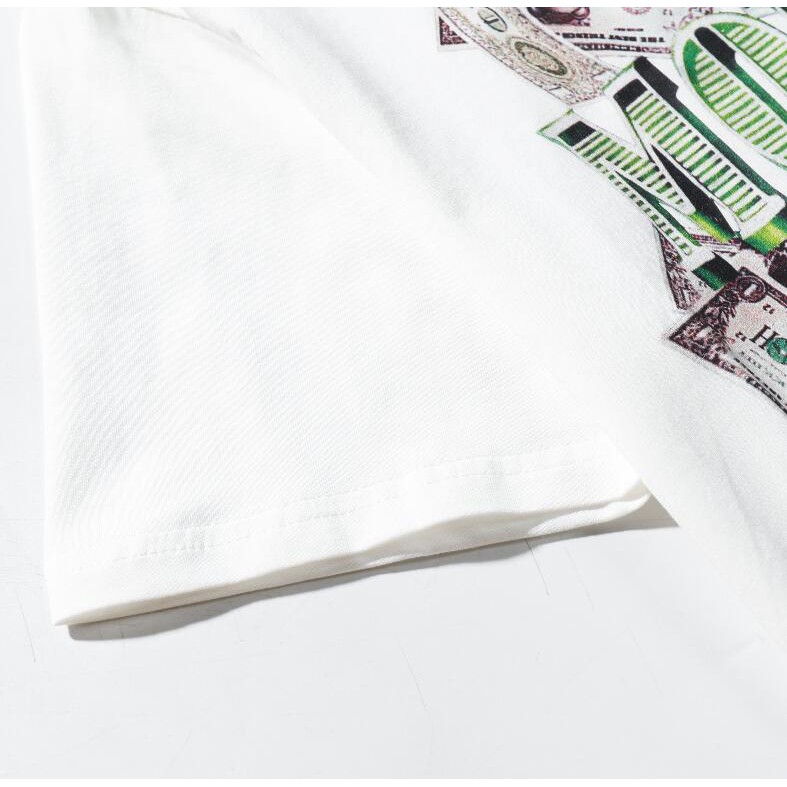 Áo thun vải cotton ngắn tay in họa tiết Moschino thời trang