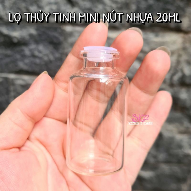 SET 10 HŨ THỦY TINH NÚT NHỰA 10ml/20ml