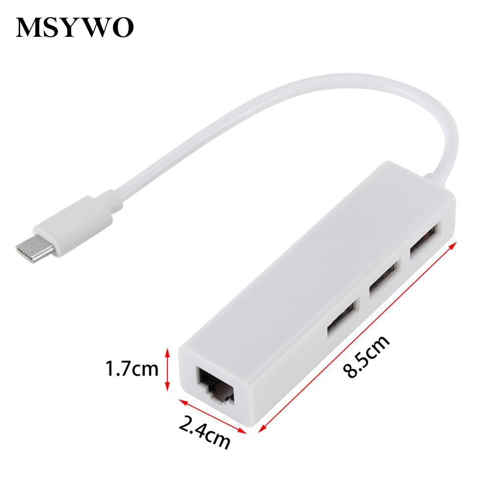 Cáp Kết Nối 3 Cổng Usb Type-c Sang Rj45 Cho Macbook Pro