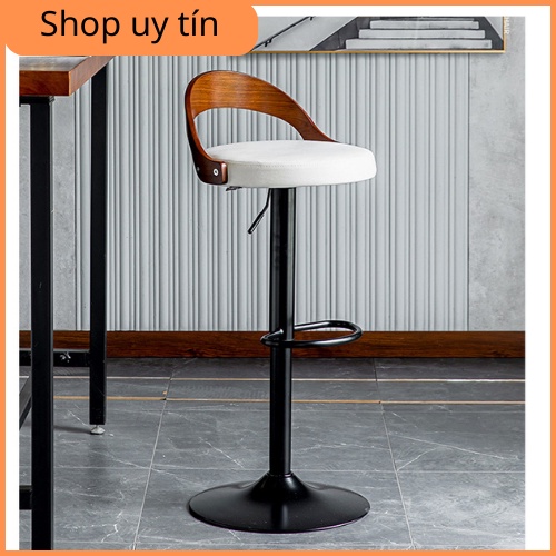 Ghế quầy bar chính hãng Vangom chân đen- Ghế quầy bar cao cấp GHP001