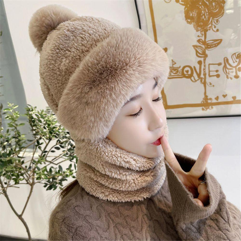 Mũ Trùm Đầu Phối Lông Thú Cho Nữ
