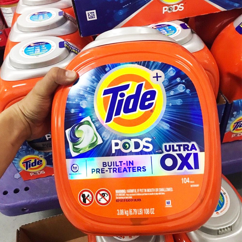 1 Thùng 4 gói Viên Giặt Quần Áo Tide Pods 3in1 Mỹ - 168 viên ( 42 viên/ túi)