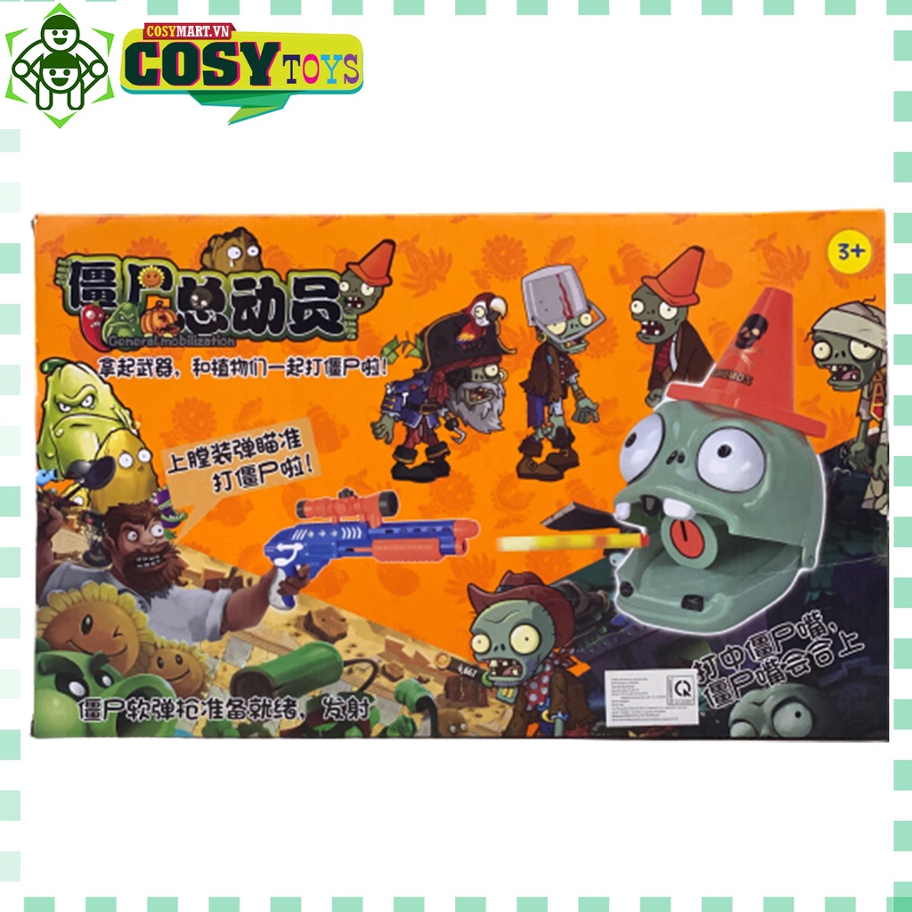 Bộ đồ chơi súng bắn zoombie cao cấp cho bé