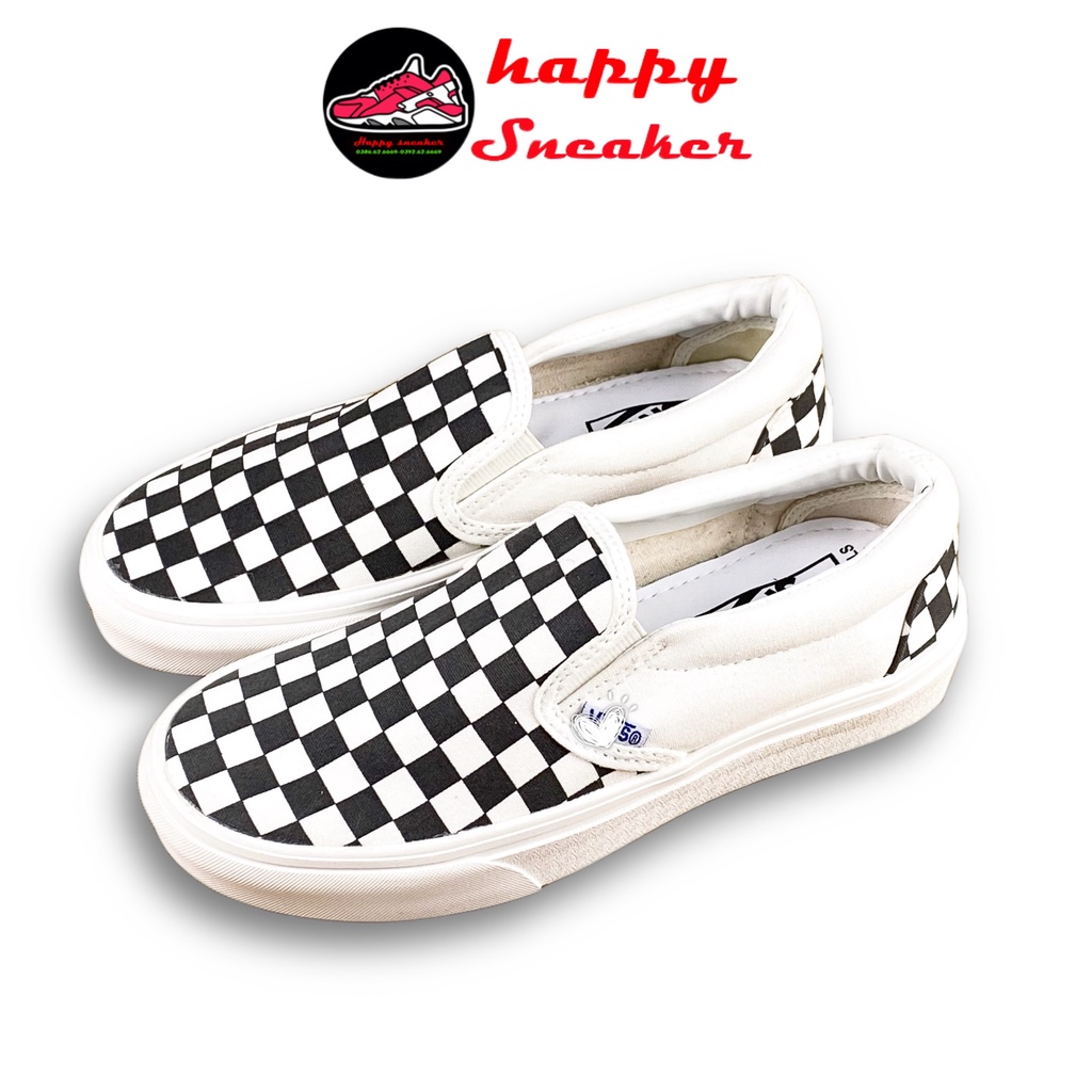 Giày thể thao sneaker CARO lười đen trắng shop NGỌC ÁNH