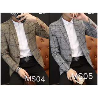 (Order 7-15 ngày, Sẵn 1 số size) (Size M-4XL, Áo vest nam thời trang dáng ngắn trẻ trung lịch lãm, gắn tag vương miện
