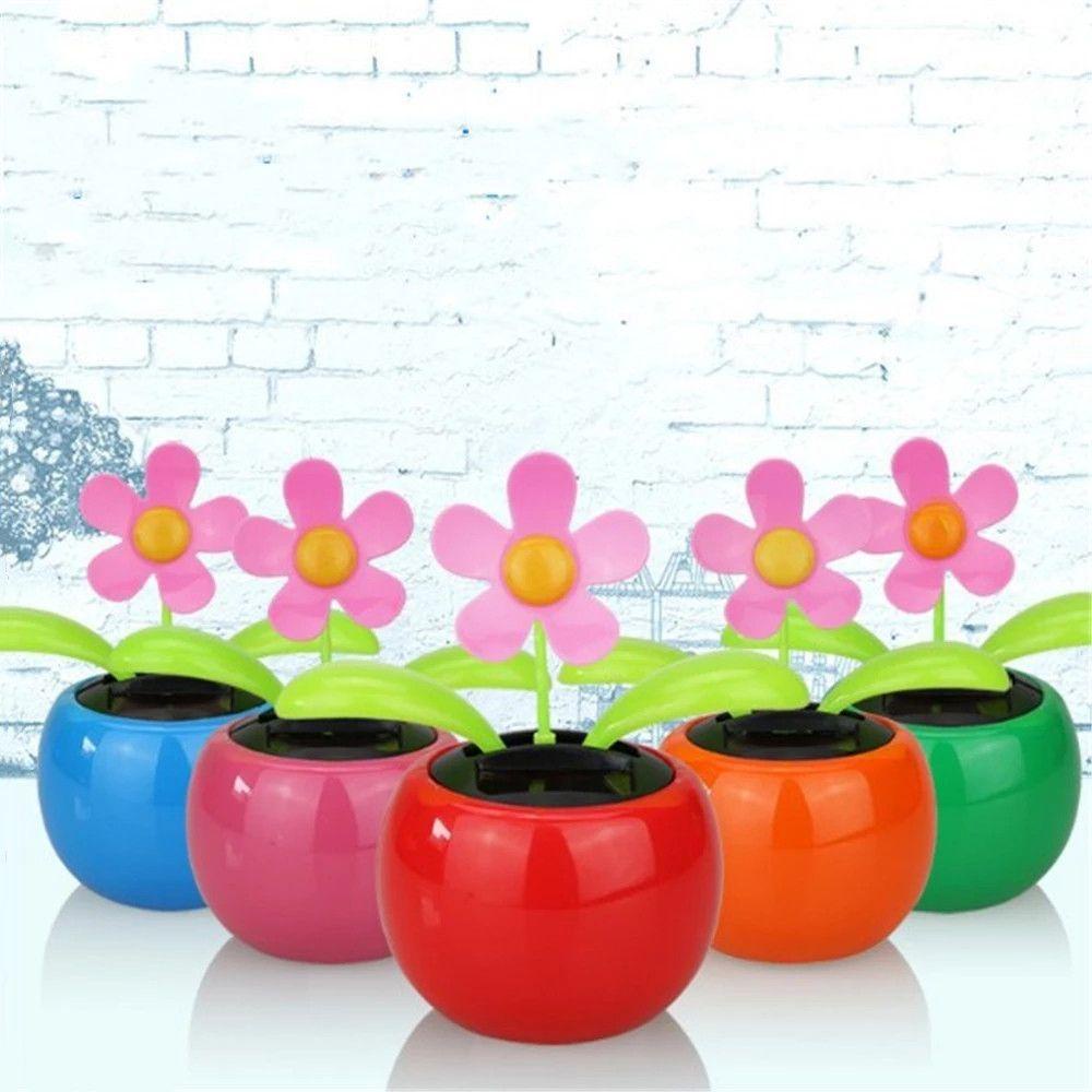 Rebuy1 Cây Cảnh Đồ Chơi Chạy Bằng Năng Lượng Mặt Trời Để Bàn Trang Trí Xe Hơi