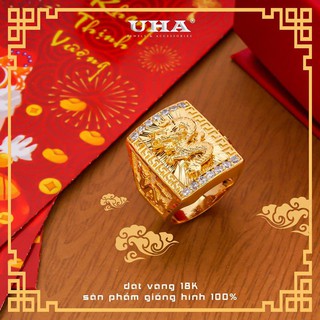 ️🎯️𝑮𝒊́𝒂 𝑯𝒖̉𝒚 𝑫𝒊𝒆̣̂𝒕🎯️Nhẫn nam rồng chữ nhật mạ vàng siêu đẹp ,giá siêu rẻ,thiết kế tinh xảo,Titanium mạ vàng 18K 24k
