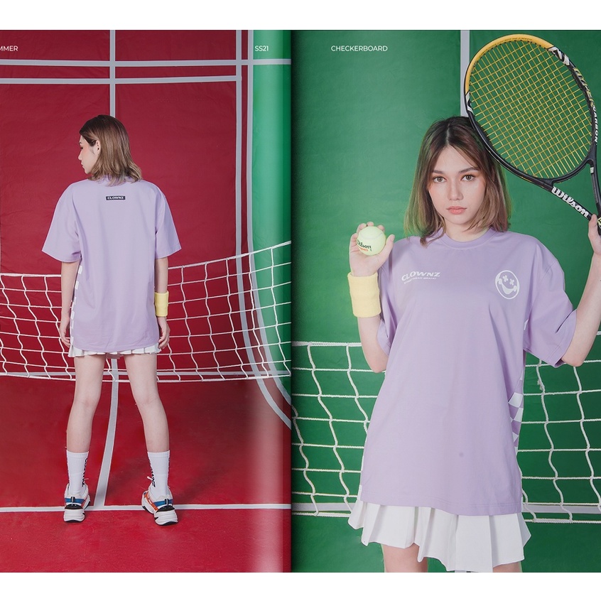 Áo thun tay lỡ local brand unisex Clownz Signature Checkerboard T-shirt kẻ sọc, form rộng, chất cotton