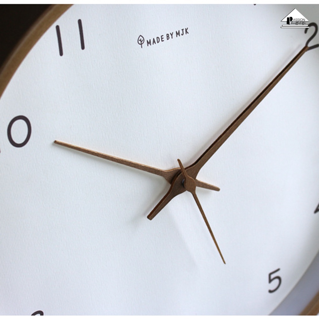 Đồng Hồ Treo Tường Gỗ Hàn Quốc Chữ Số Kim Trôi