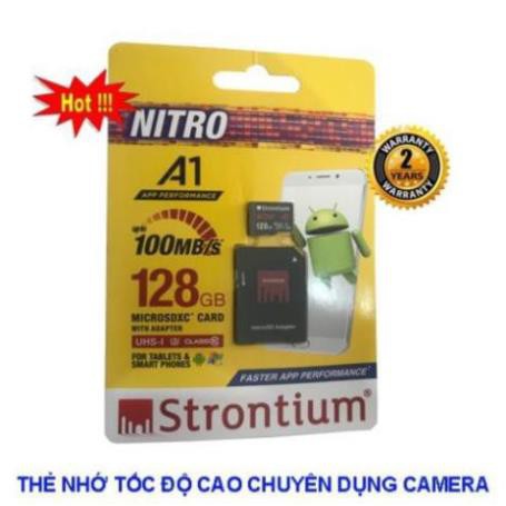 Thẻ nhớ Stronitium Nitro A1 128GB chuyên dụng cho camera giám sát Hàng chính hãng