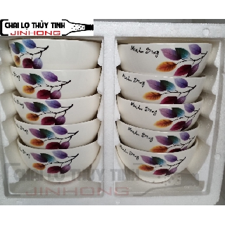 BỘ BÁT ĂN CƠM 10 CÁI HOA MS01