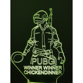Đèn ngủ led 3D 16 màu NHÂN VẬT GAME PUBG, khắc hình theo yêu cầu, Khắc hình cá nhân,để bàn, đèn ngủ, quà tặng sinh nhật