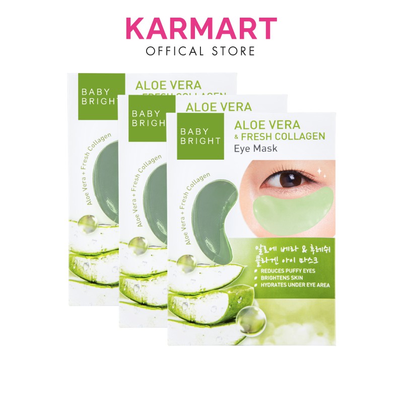 Mặt Nạ Giảm Thâm Quầng Mắt Baby Bright Aloe Vera & Fresh Collagen Eye Mask 5g ( 2 miếng )