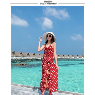 ĐẦM MAXI BI ĐỎ | MAXI 2 DÂY CỰC YÊU