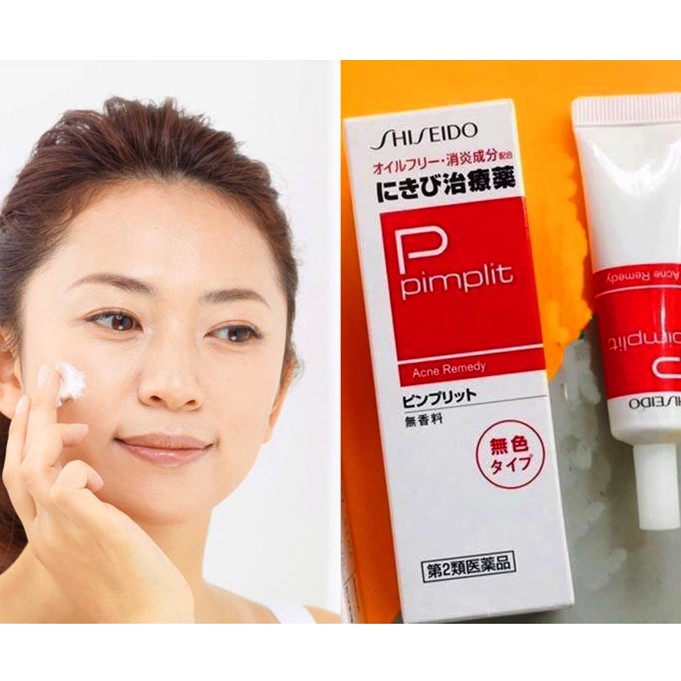 Kem Mụn Shiseido Pimplit Không Màu Nhật Bản15g (Chấm Trắng) Mới nhất 2020