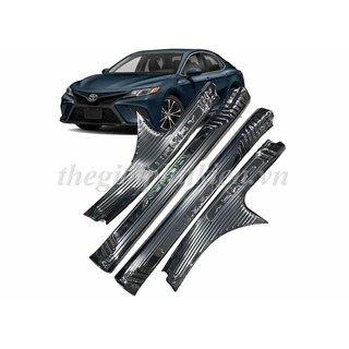 Bộ ốp bậc cửa, nẹp bước chân titan toyota camry 2019 – bên trong