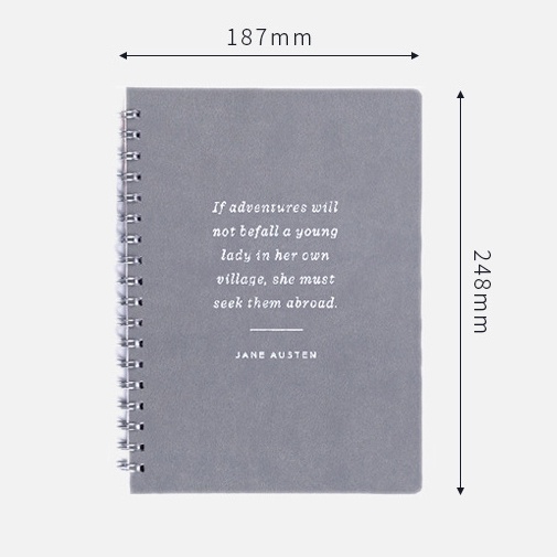 Sổ gáy xoắn B5 giấy kẻ ngang, bìa in chữ quote cực xịn - hàng xuất khẩu Fringe Studio Mỹ