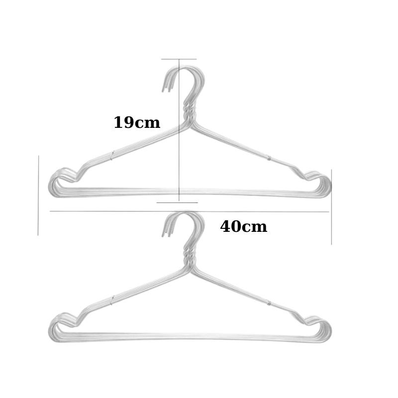 Móc treo quần áo người lớn, Combo 10 móc treo mắc áo nhôm cao cấp cưng cáp siêu bền