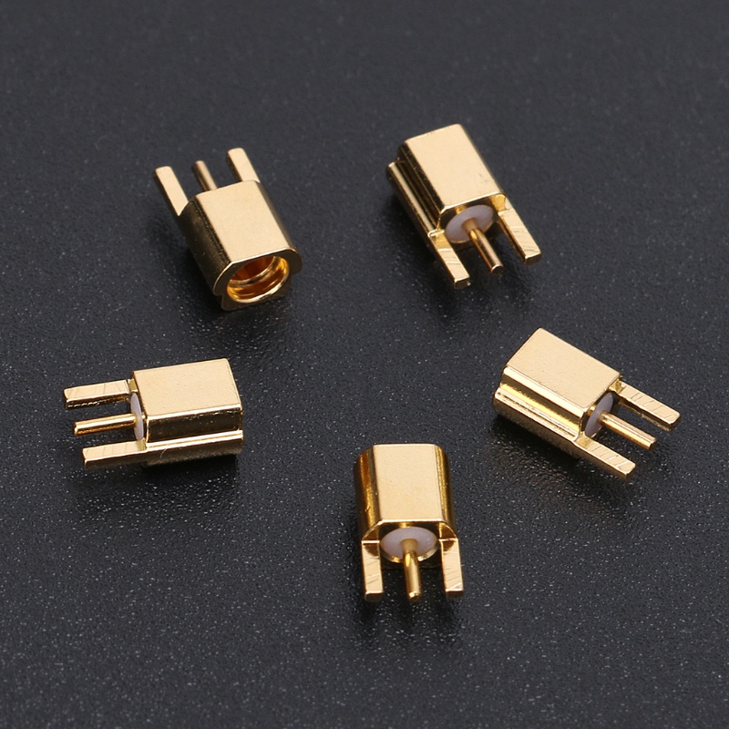 Đầu Nối Jack Cắm MMCX Female Với Đầu Hàn Thẳng Mạ Vàng 3 Chấu