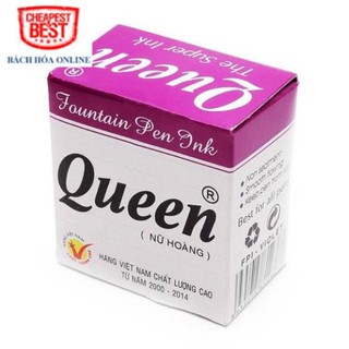 Mực Queen có 3 màu : Tím -Xanh -Đen, mực bút máy chất lượng cao