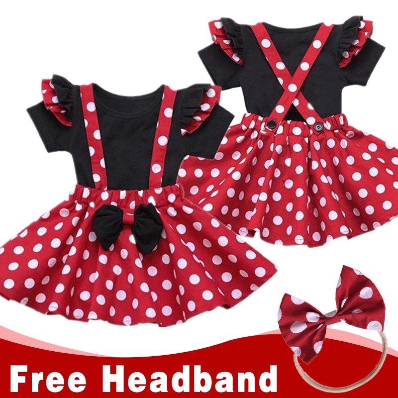 Bộ Trang Phục Hóa Trang NNJXD Chuột Minnie Đáng Yêu Cho Bé 1-5 Tuổi