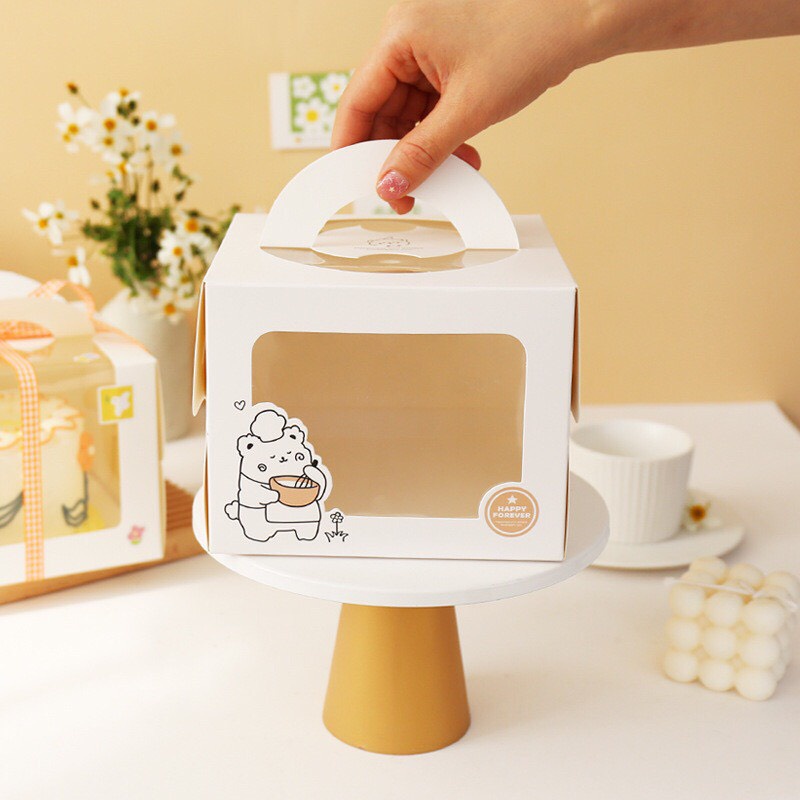 SET 5 HỘP GIẤY HOA CÚC ĐỰNG BÁNH BENTO