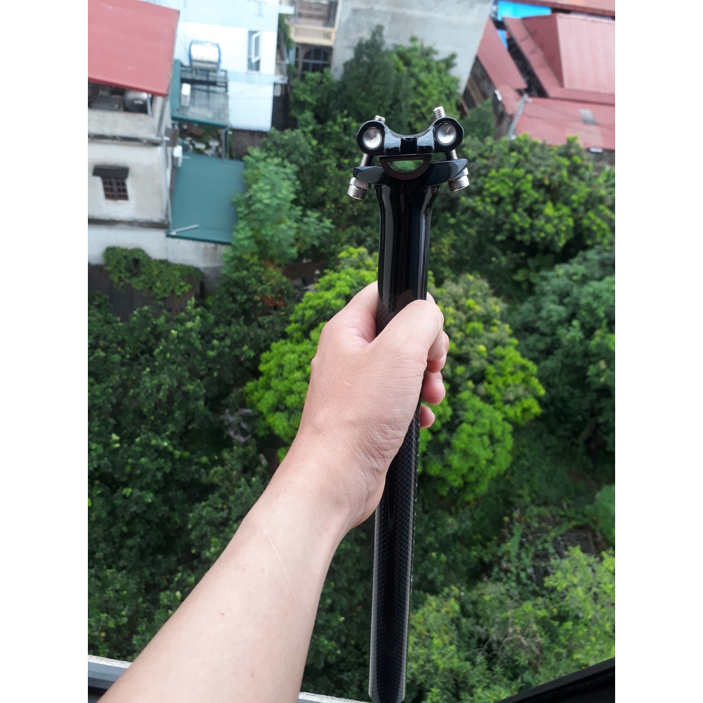 Sợi Carbon Xe Đạp Seatpost Siêu Nhẹ Mountain Road Bike Xe Đạp Seatpost Yên Ghế Bài Seat Ống Bike Bộ Phận yên xe carbon