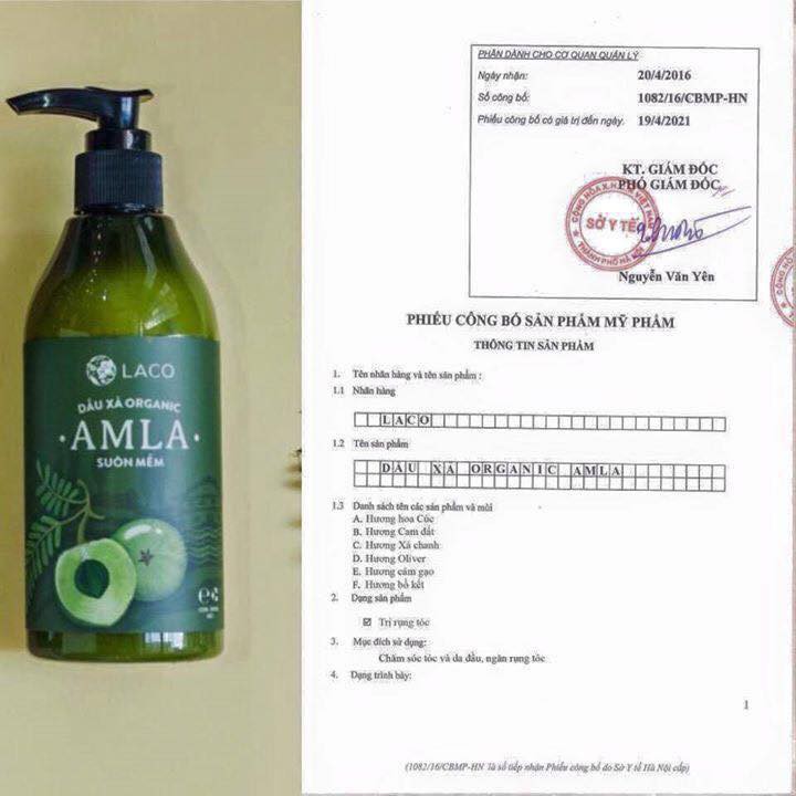 [SALE SỐC] Dầu xả Organic Amla - Mềm, mượt tóc - Chính hãng - LACO