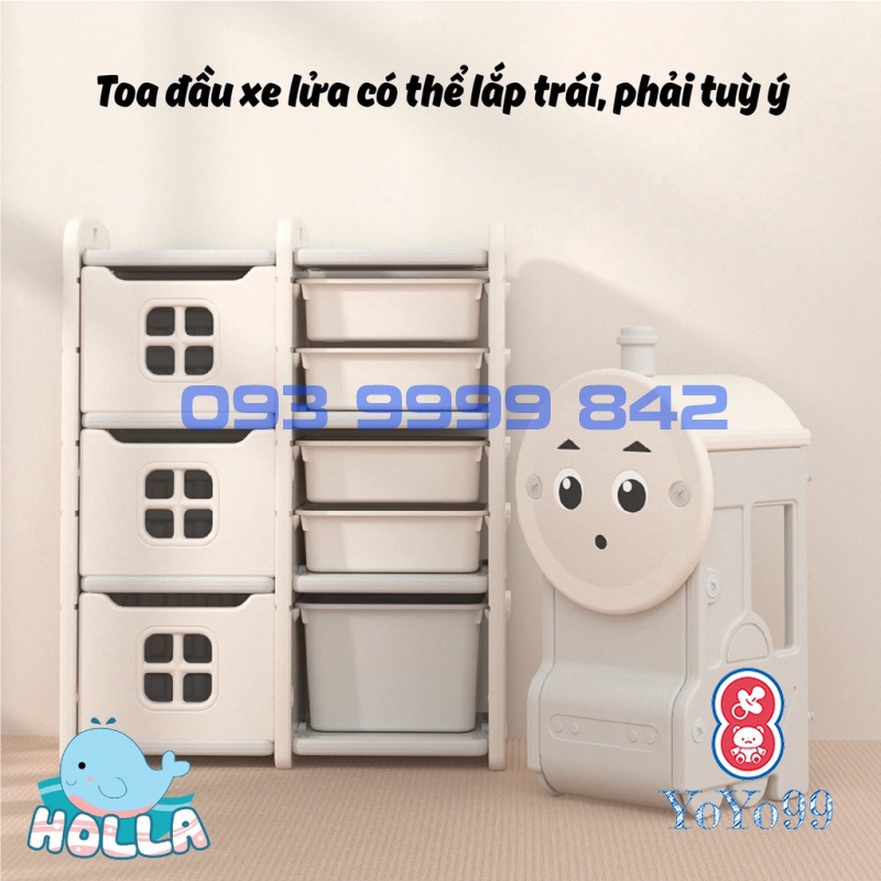 Kệ đựng đồ chơi hình xe lửa HOLLA - giao hỏa tốc HCM