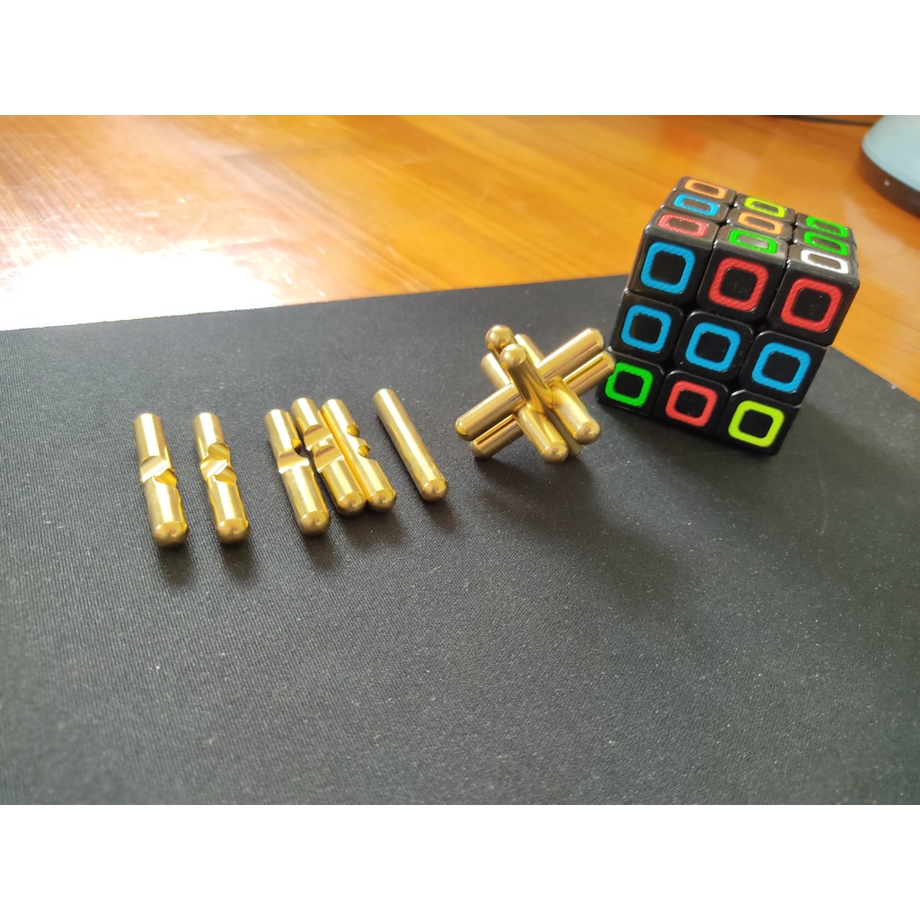 Đồ chơi trí tuệ_Thử thách trí não Monkey Brass Hanayama Puzzle_Hack não_IQ Toy_Giải đố_Thông minh_Phát triển Tư Duy