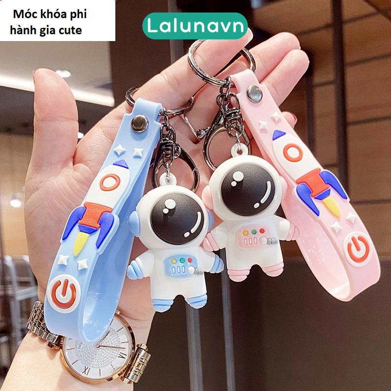 Móc khóa Phi Hành Gia cute cho xe máy dây đôi đeo balo điên thoại Lalunavn-A75