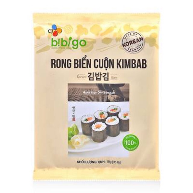 RONG BIỂN CUỘN CƠM BIBIGO 10G ( 5 LÁ )