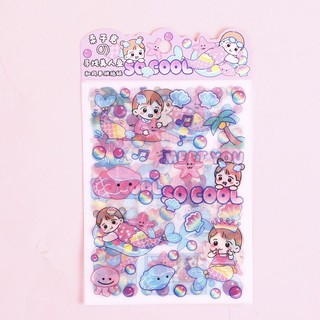 Set 4 sticker cô/ cậu bé cute