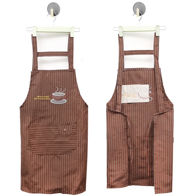 Tạp Dề Bằng Cotton Và Lanh Chống Dầu Mỡ Thiết Kế Thời Trang Cho Nữ