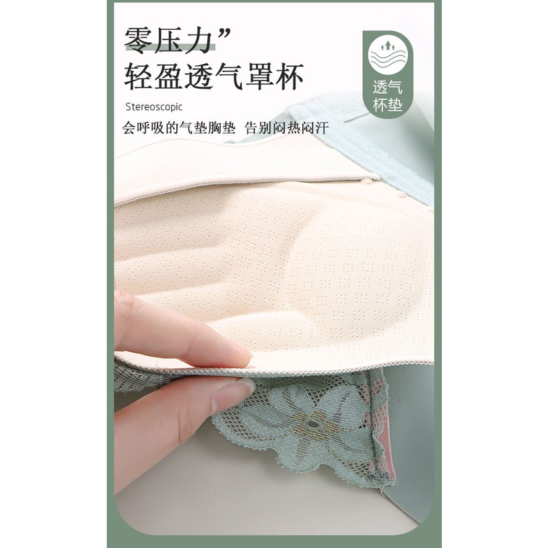 Áo Ngực Ren Không Gọng Nâng Ngực Chống Chảy Xệ Cho Mẹ Bầu