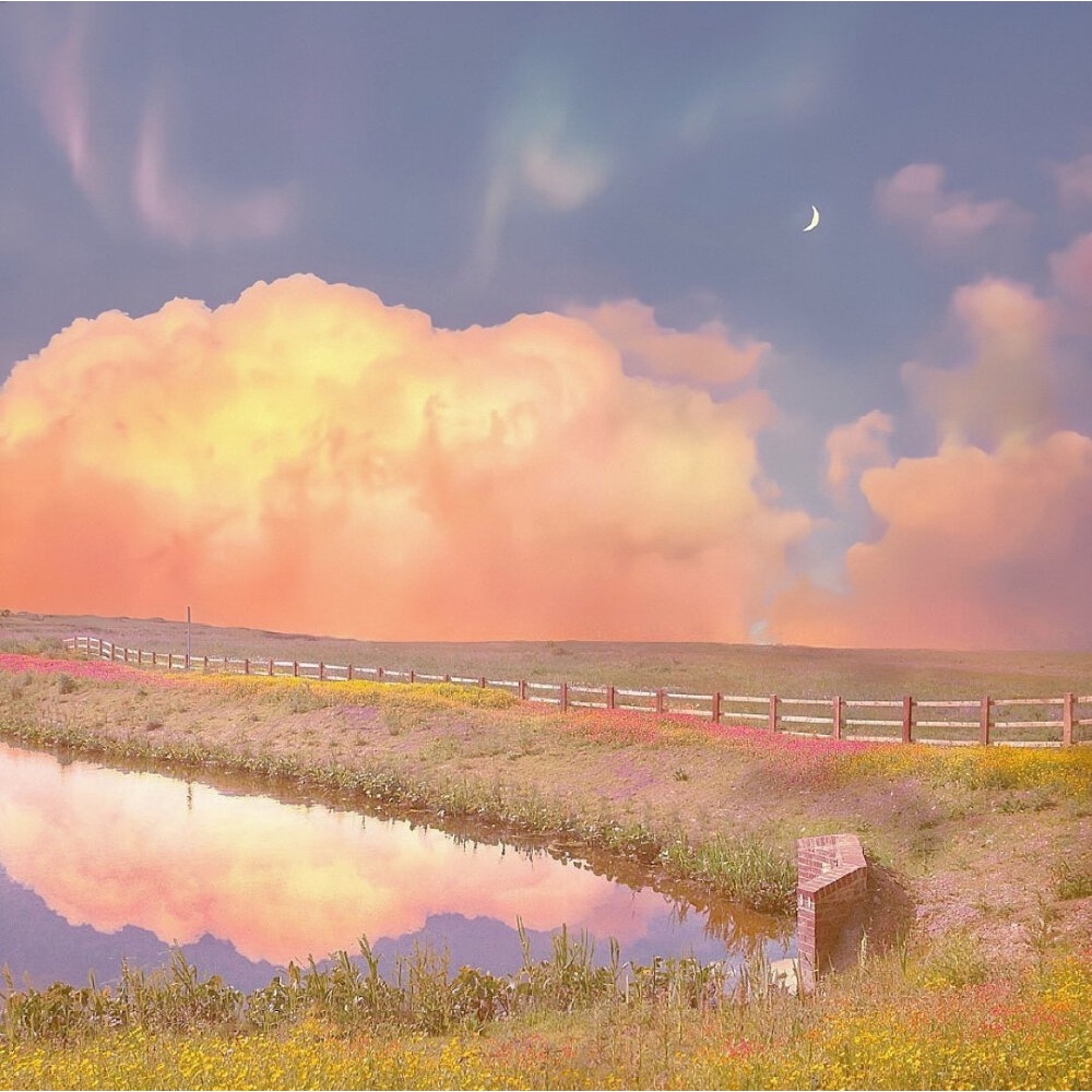 Bộ tranh đính đá 5D tự làm 30x30cm hình ảnh hoàng hôn và chập tối trang trí đẹp mắt