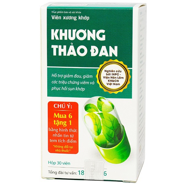 KHƯƠNG THẢO ĐAN - Viên xương khớp hỗ trợ giảm đau, giảm các triệu chứng viêm và phục hồi sụn khớp. | Thế Giới Skin Care