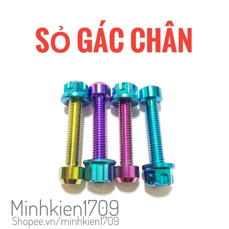 (GR5 XỊN) Ốc sỏ gác chân titan đủ màu cho mọi loại xe