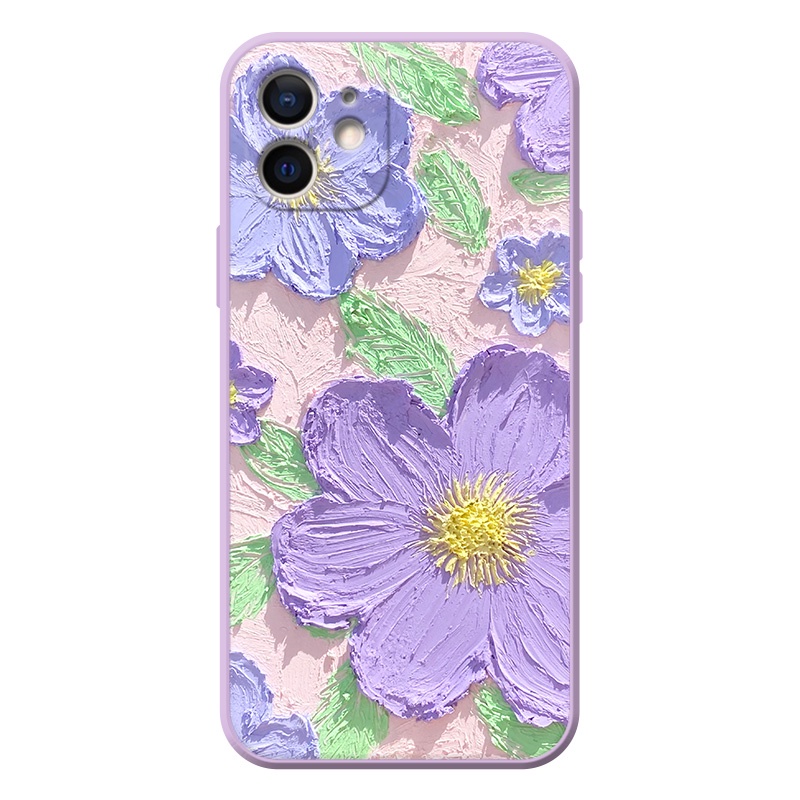 Ốp Điện Thoại Silicon Mềm Chống Sốc Họa Tiết Hoa 3D Cho iPhone 12 8 plus XS 14 pro max 7 plus 6 12 mini 13 pro max SE 6s 11