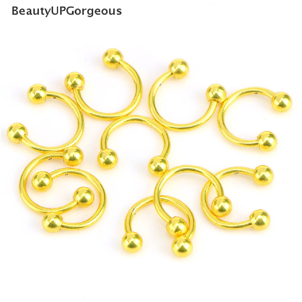 Set 10 Khuyên Mũi / Môi / Tai / Mũi Bằng Thép Không Gỉ Cá Tính