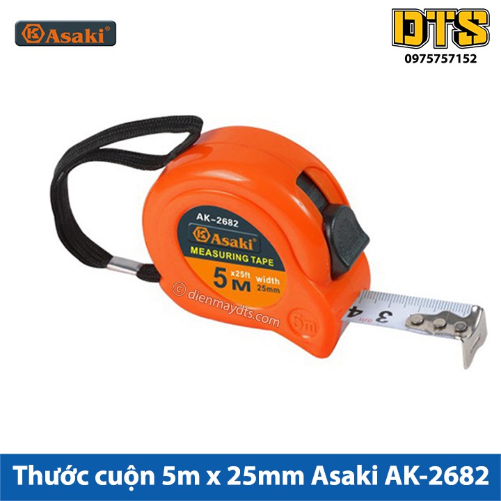 Thước cuộn 5m x 25mm Asaki AK-2682