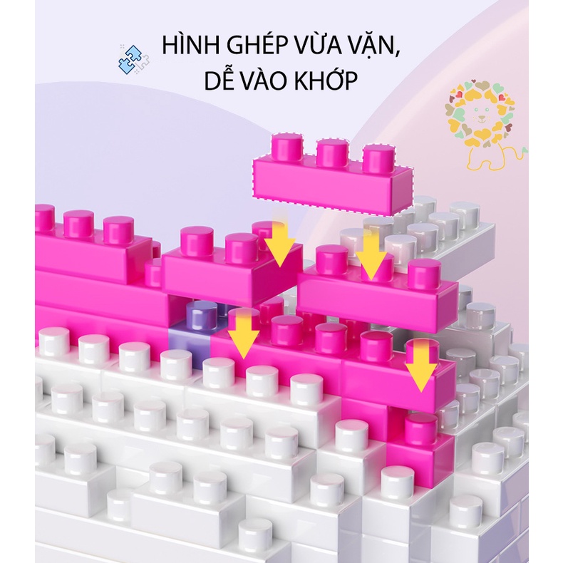 Đồ chơi xếp hình thông minh đồ chơi lắp ráp lego mô hình động vật 3D thu nhỏ đáng yêu