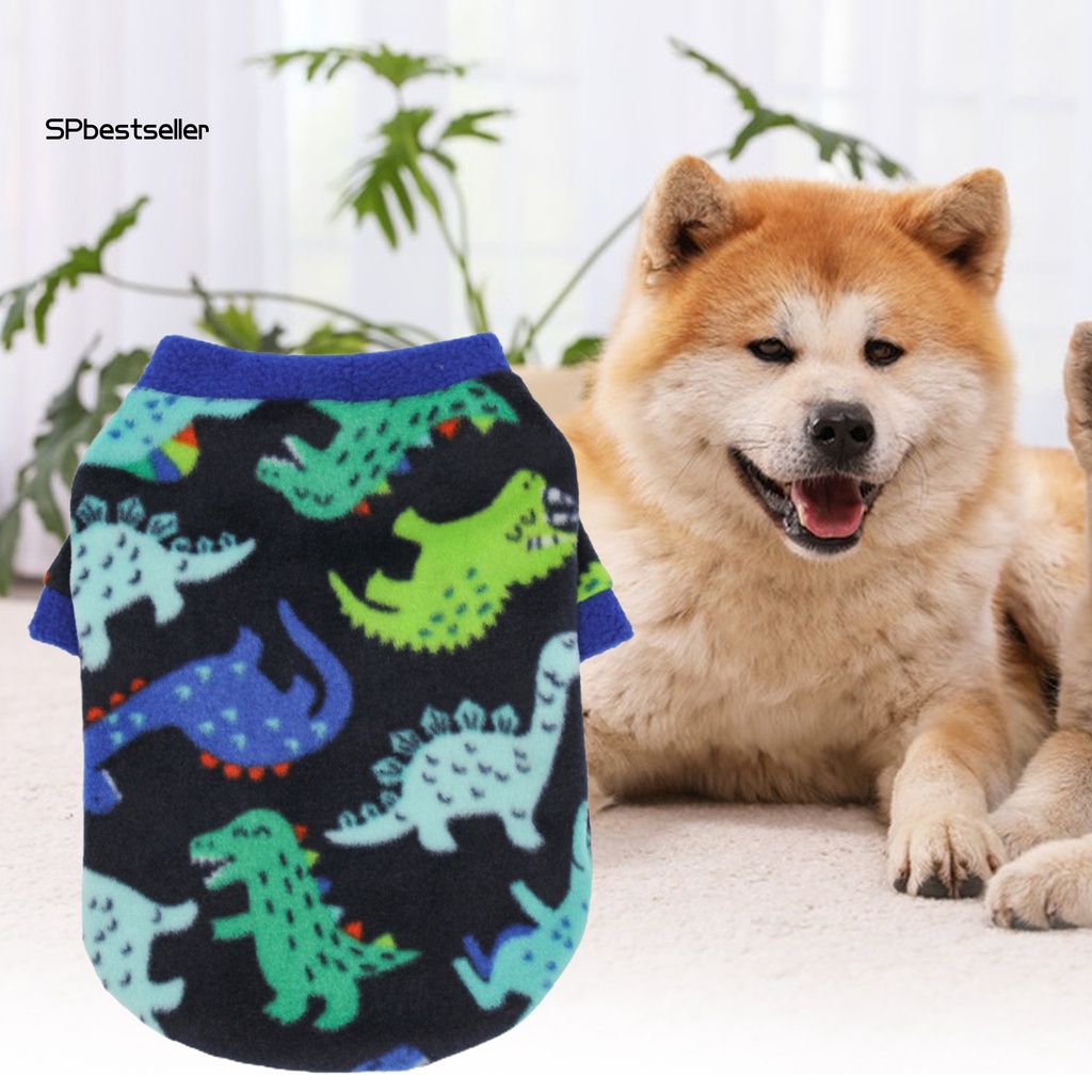 Áo Len Giữ Ấm Họa Tiết Dấu Chân Khủng Long Cho Thú Cưng