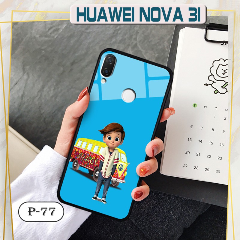 Ốp lưng kính 3D Huawei Nova 3i-cute