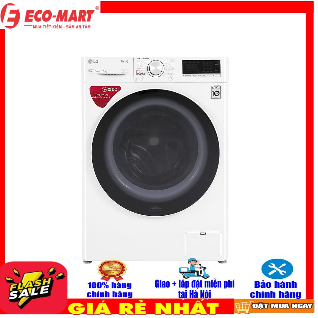 FV1408S4W Máy giặt LG Inverter 8.5 kg FV1408S4W Mới 2020 (MIỄN PHÍ GIAO + LẮP ĐẶT tại Hà Nội-đi tỉnh liên hệ shop)