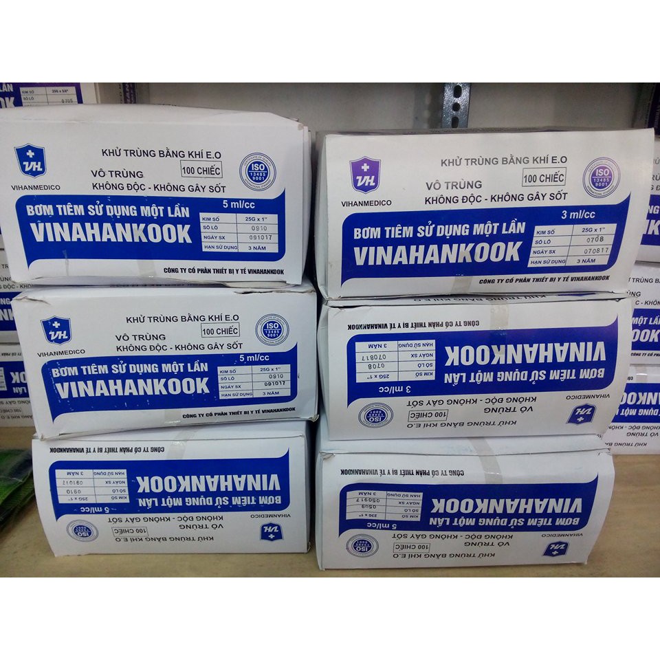 Bơm tiêm y tế từ 1cc đến 5cc Vinahankook