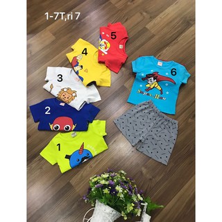 Combo bộ và áo váy oshkosh cho bé