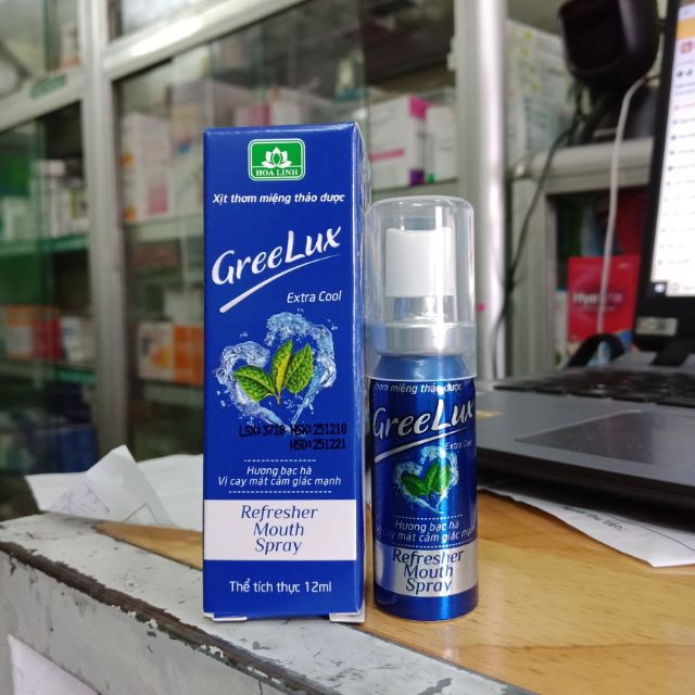 Xịt thơm miệng thảo dược Greelux Fresh Mint Cool/Extra Cool 12ml - Chính hãng - [Quầy Thuốc Bảo Lâm]