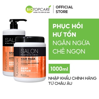 Cặp dầu gội ủ phục hồi hư tổn Salon Professional Deep Repair 1000ml - BioTopcare Official