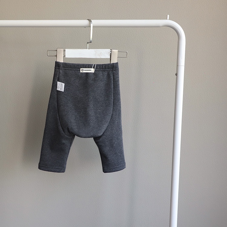 Quần dài lót lông cho bé kiểu dáng legging có đáp đũng hãng BBAMMA chất liệu cotton dành cho bé từ 6kg đến 14kg